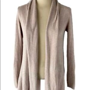 ZARA Cardigan open front with collar. Tan